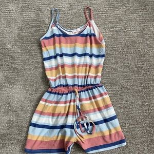 Pink Lily striped romper. Size small.